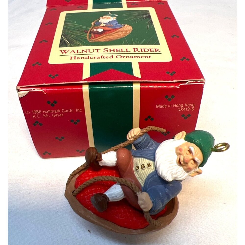 Hallmark 1986 "Walnut Shell Rider" Handcrafted Ornament